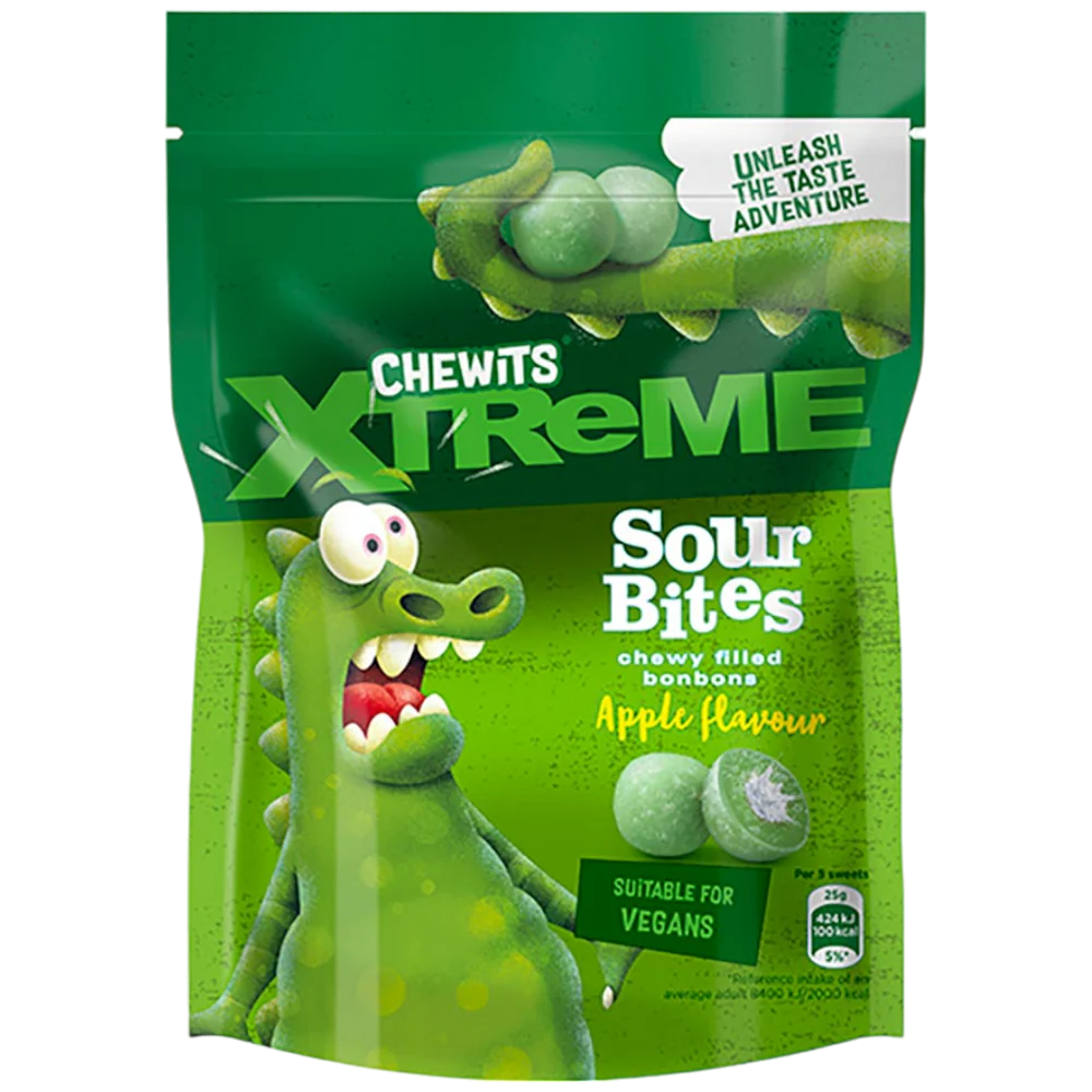 Regular Chewits Xtreme Apple & Lemon Sour Bites - 4.05oz (115g)