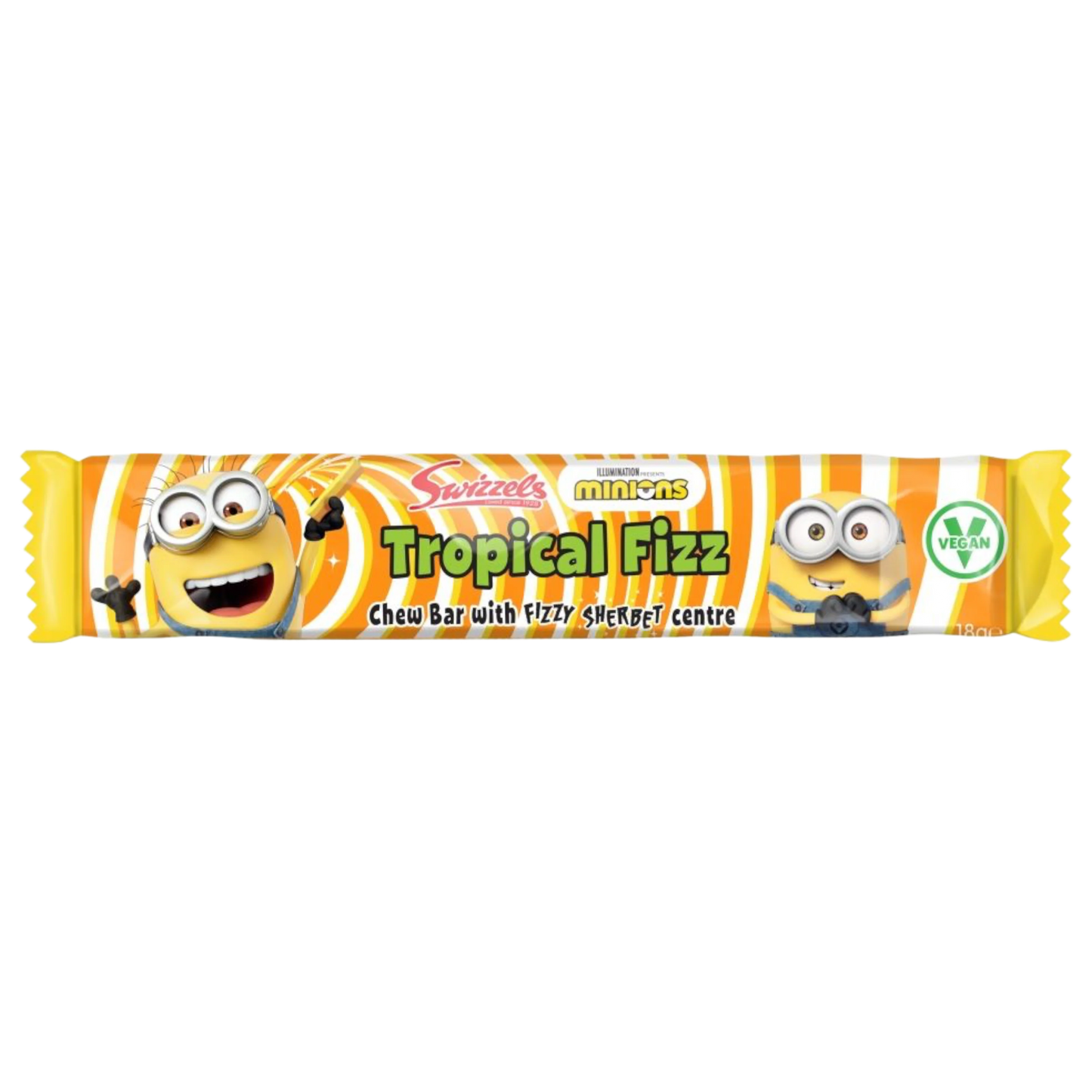 Swizzels Minions Tropical Fizz Chew Bar - 0.63oz (18g)