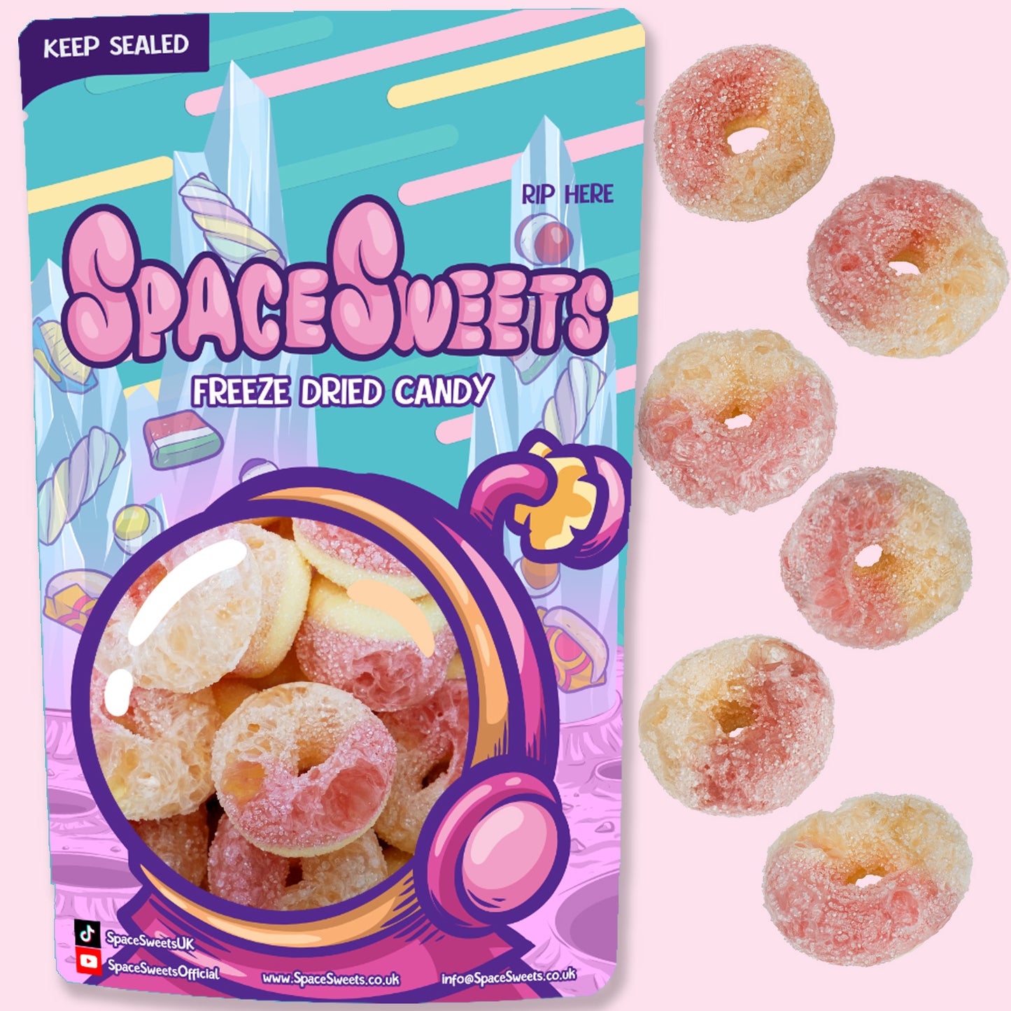 Freeze Dried Mini Peach Rings