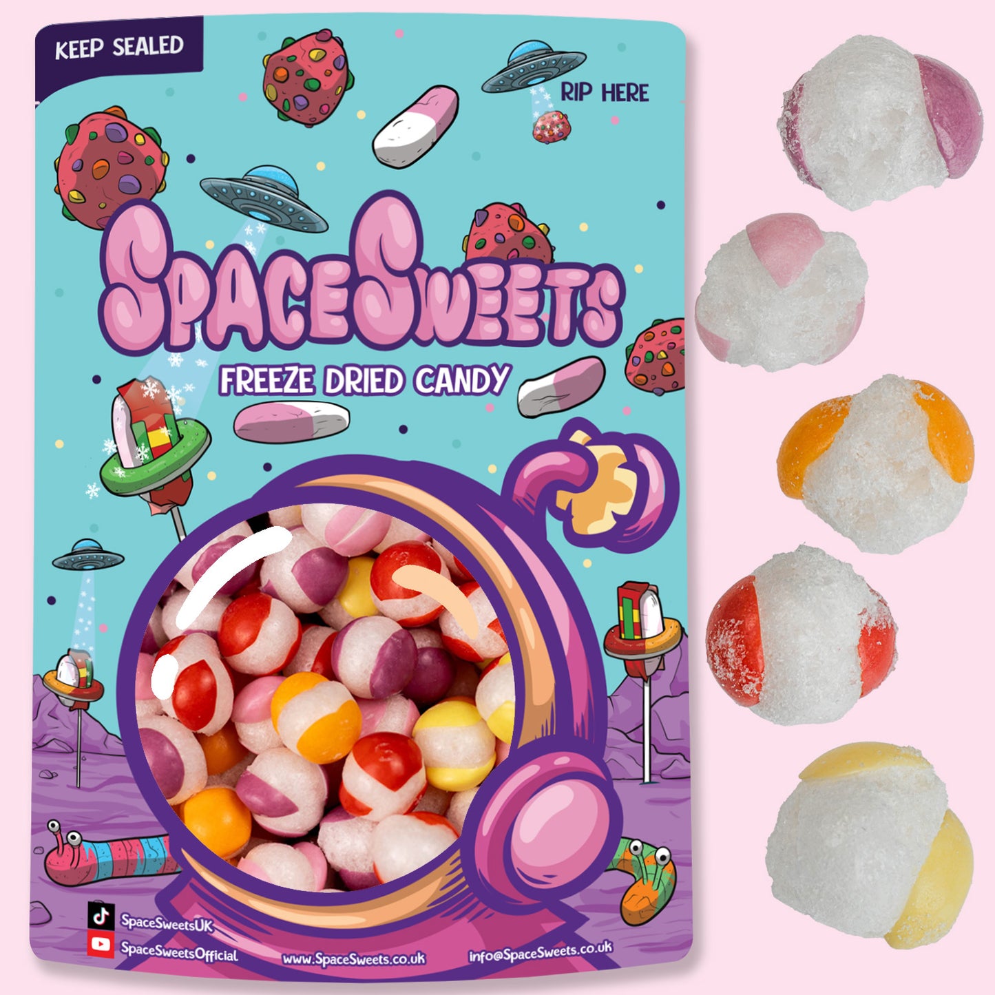 Freeze Dried Desserts Fruit Comets