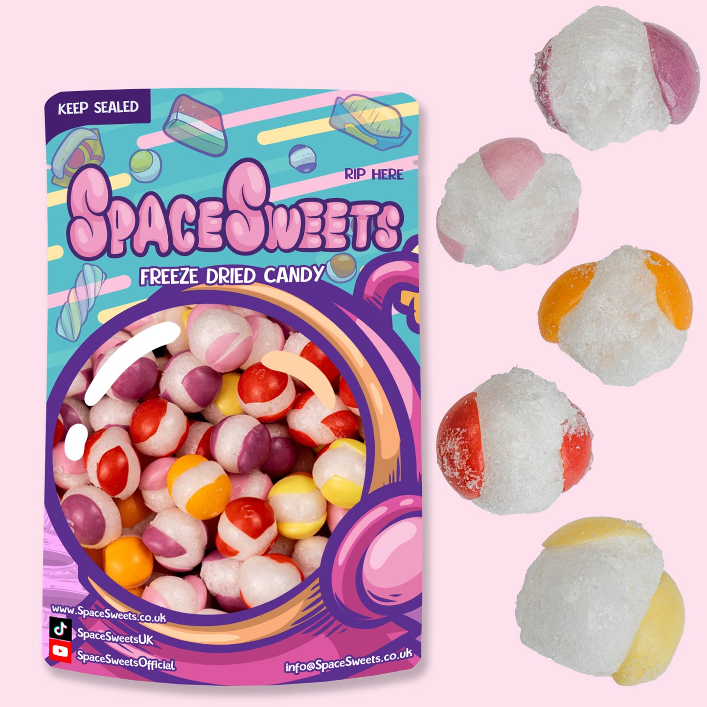 Freeze Dried Desserts Fruit Comets