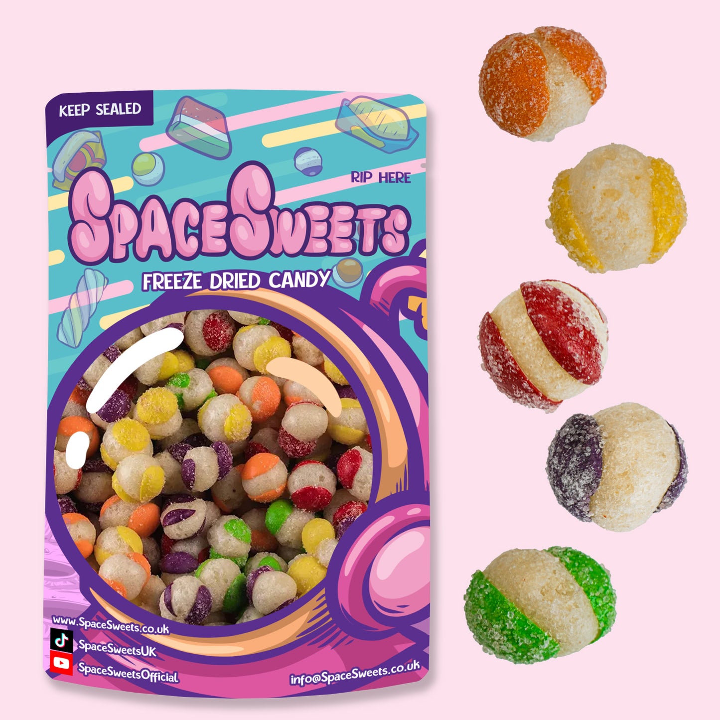 Freeze Dried MEGA SOUR Fruit Comets