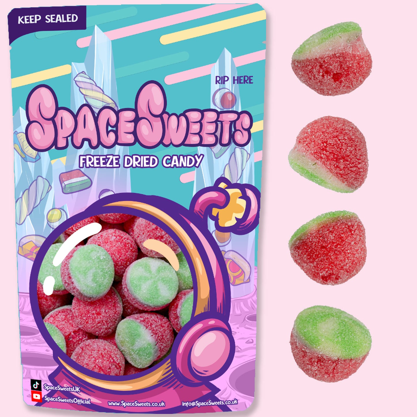 Freeze Dried Watermelon Twists